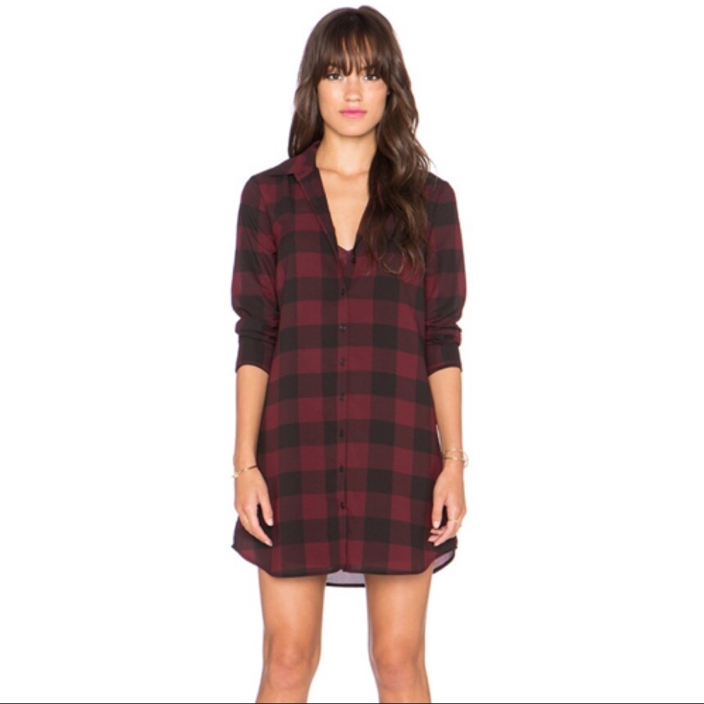 BB Dakota Plaid Shirt Dress - Picture 4 of 10